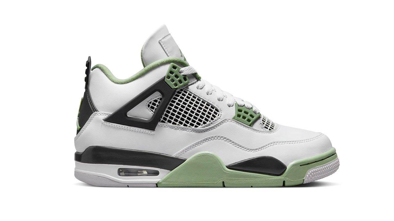 Sneakers Release Jordan 4 Retro White Oil Green