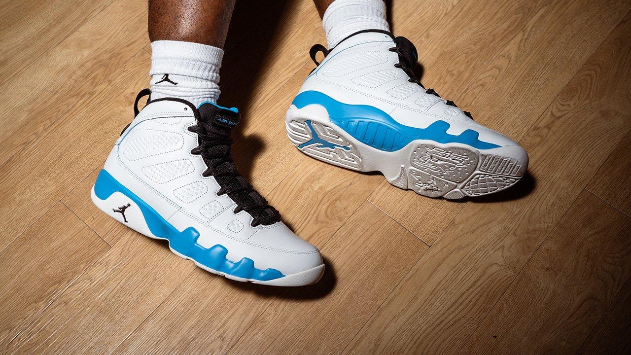 Blue and white 9s release date best sale