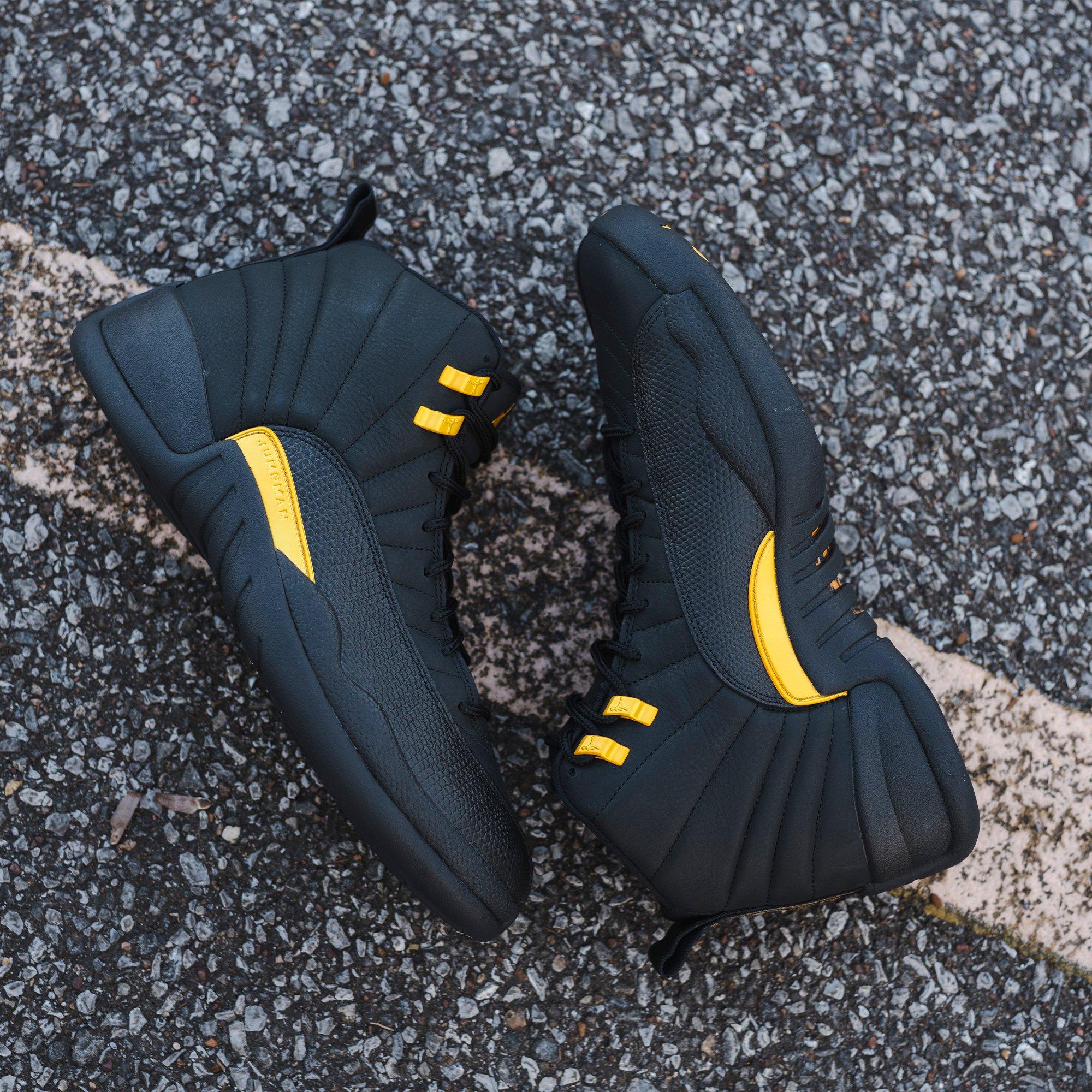 black and yellow jordan 12 outfit