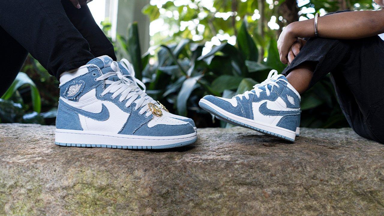 Sneakers Release Jordan 1 Retro High OG White Boarder Blue Metallic Gold Women s Kids Shoe Dropping 9 22