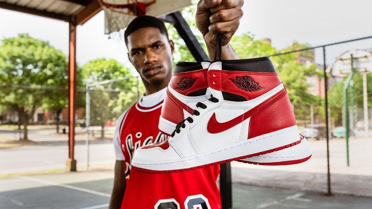 air jordan 1 retro high og white and red