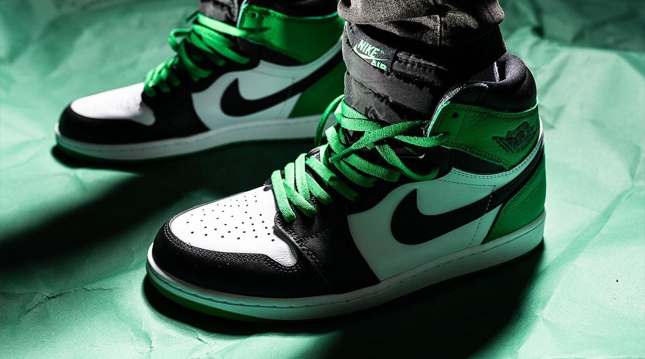 Men's air jordan retro 1 outlet low basketball shoes green