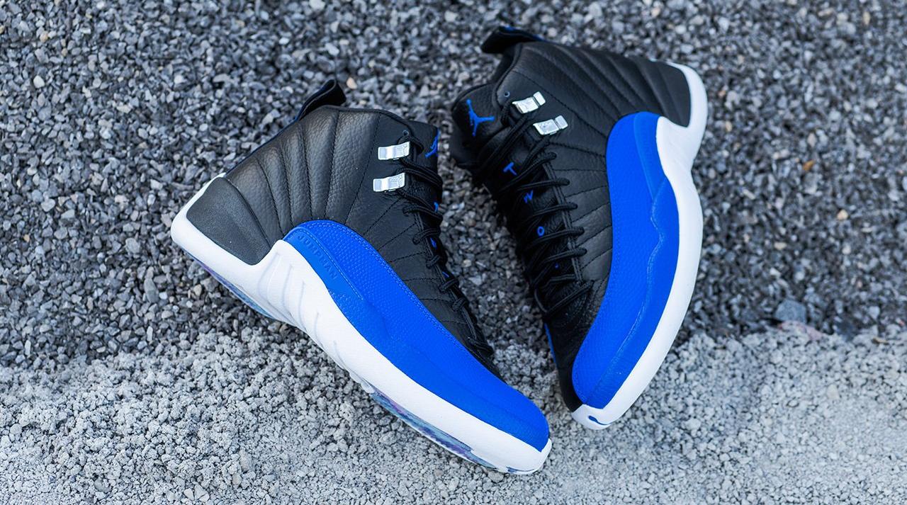 Jordan 12 black game royal clearance metallic silver