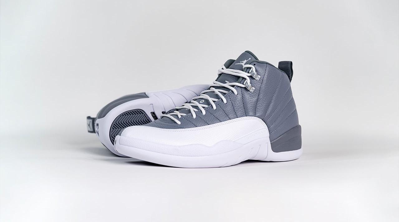 Grey and white hot sale jordan 12 release date