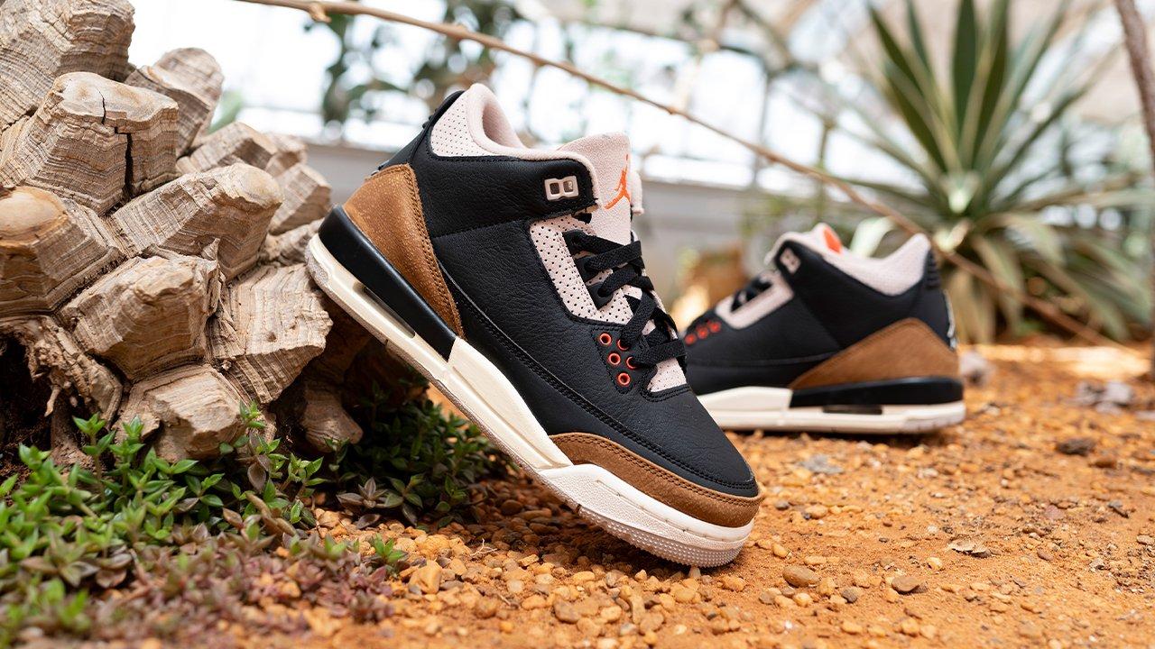 Sneakers Release &#8211; 3 Retro &#8220;Desert Cement&#8221; Black/Rush Orange/Fossil Stone &#038; Grade School Shoe 7/30