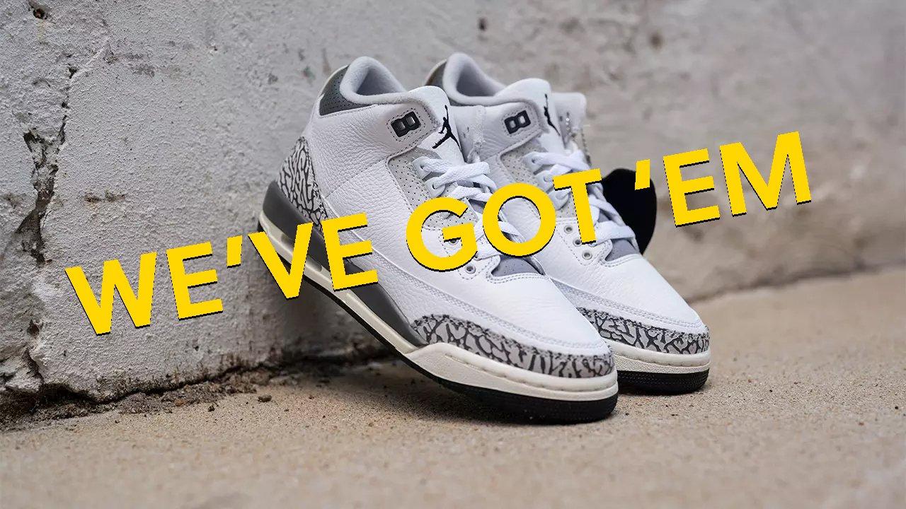 Jordan 3 best sale gray cement