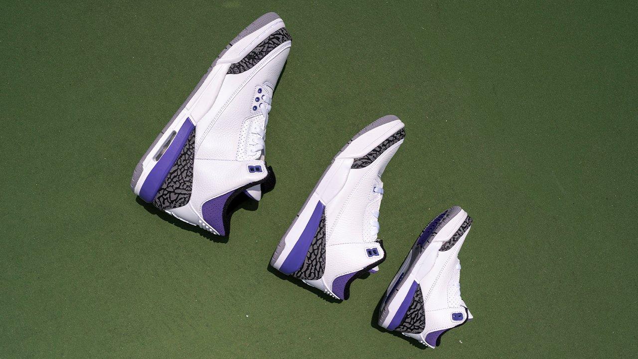 Jordan retro hotsell 3 purple