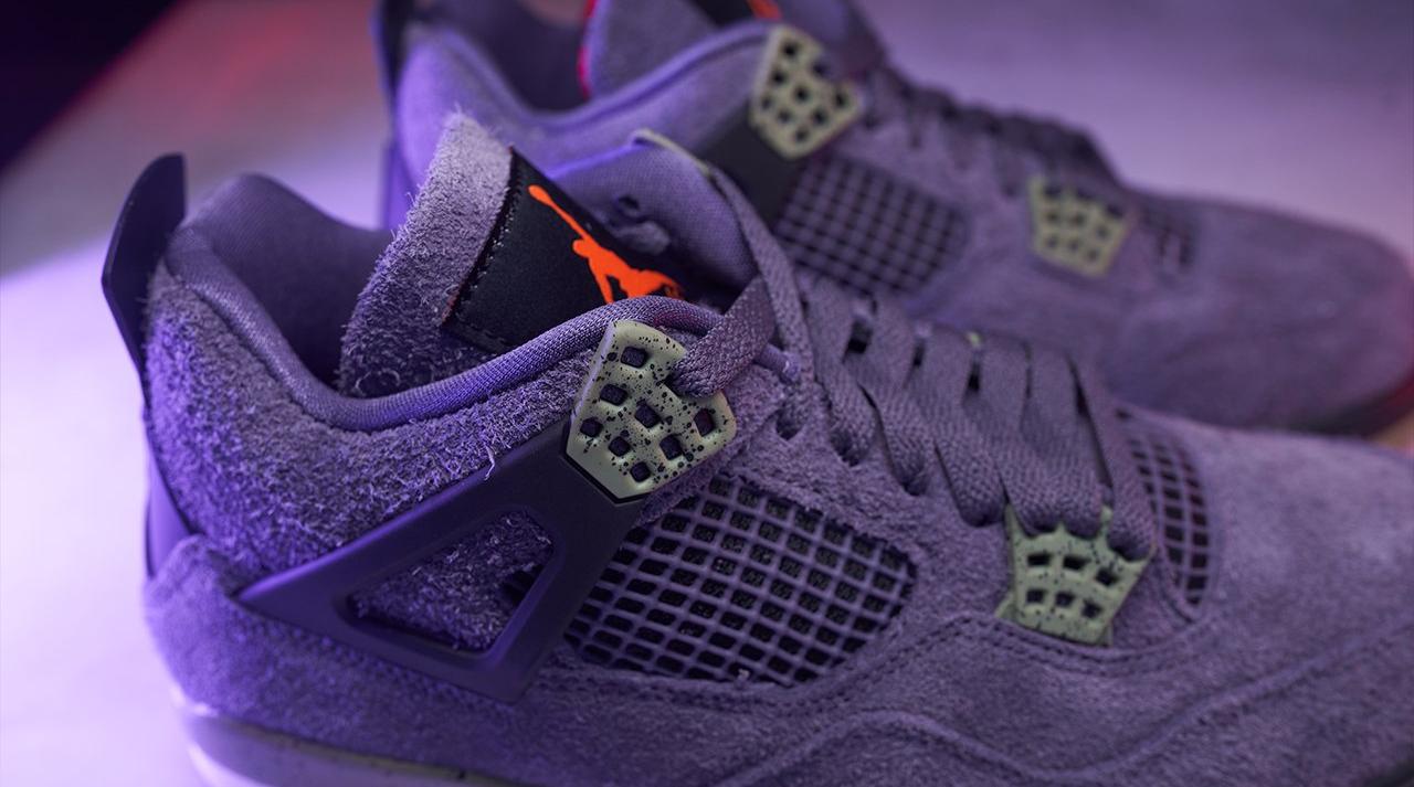 Wmns Air Jordan 4 Retro 'Canyon Purple' - Air Jordan - AQ9129 500 - canyon  purple/anthracite/alligator/safety orange