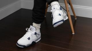 retro 4 white navy