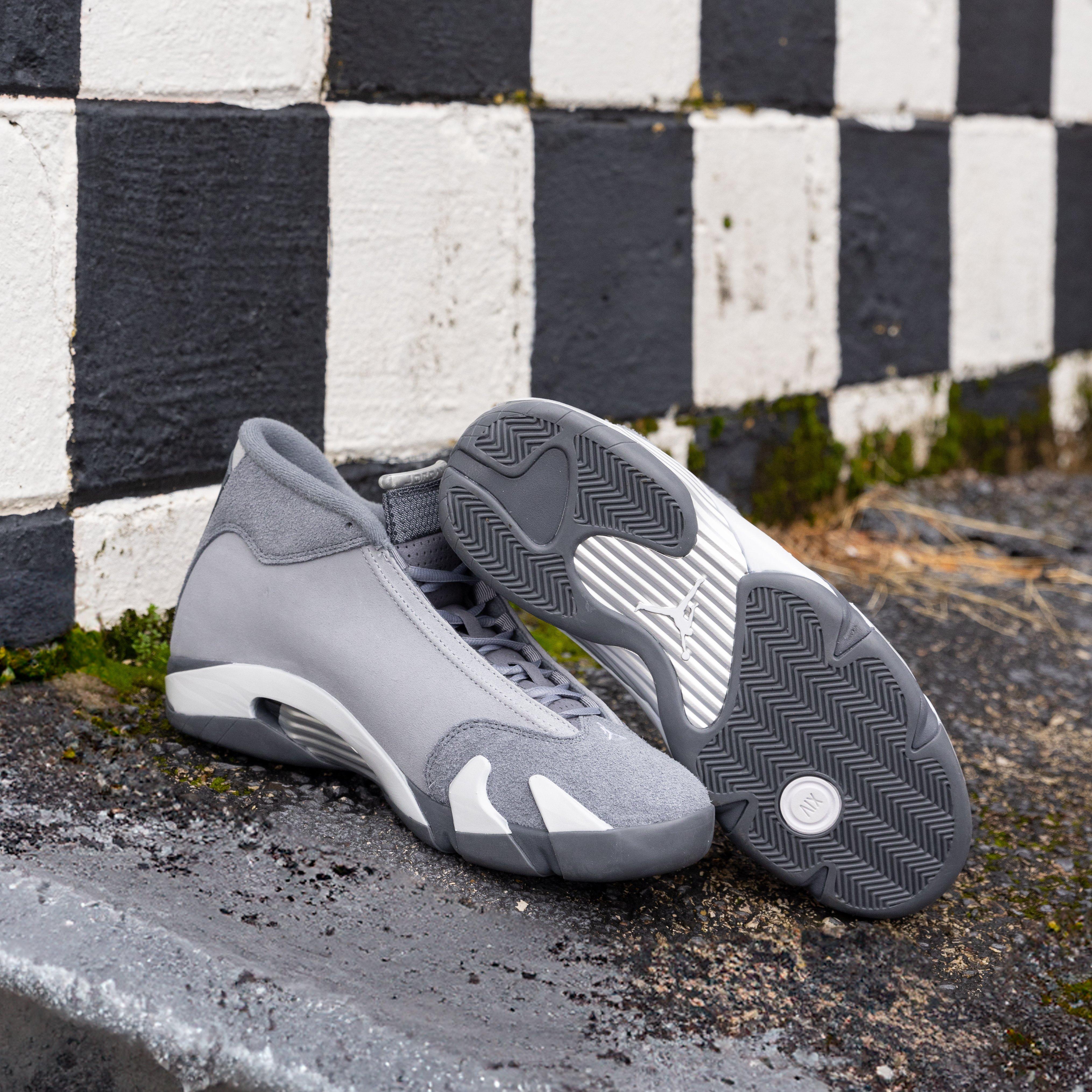 Air Jordan 14 Retro SE "Flint Grey" Left Shoe Inner Side and Outsole