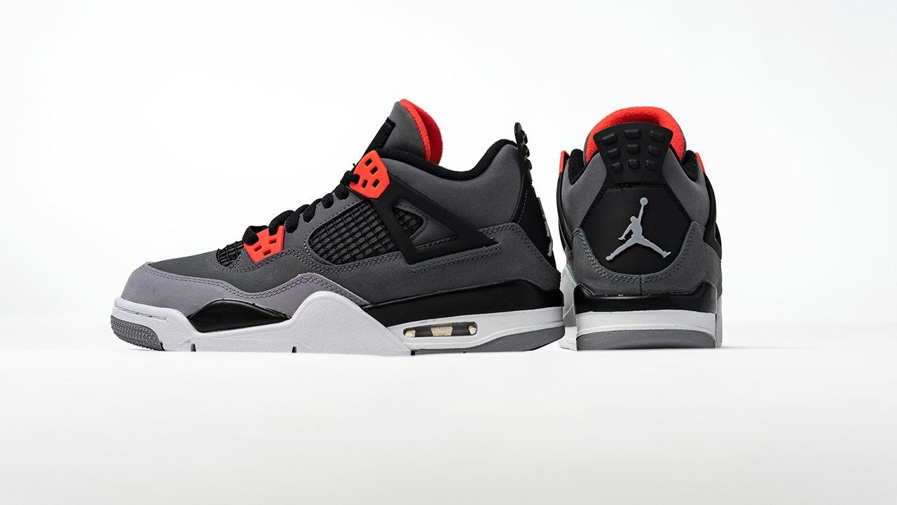 Sneakers Release u0026#8211; Jordan 4 Retro u0026#8220;Infraredu0026#8221; Dark Grey/ Infrared 23/Black Menu0026#8217;s u0026#038; Kidsu0026#8217; Shoe Launching 6/15