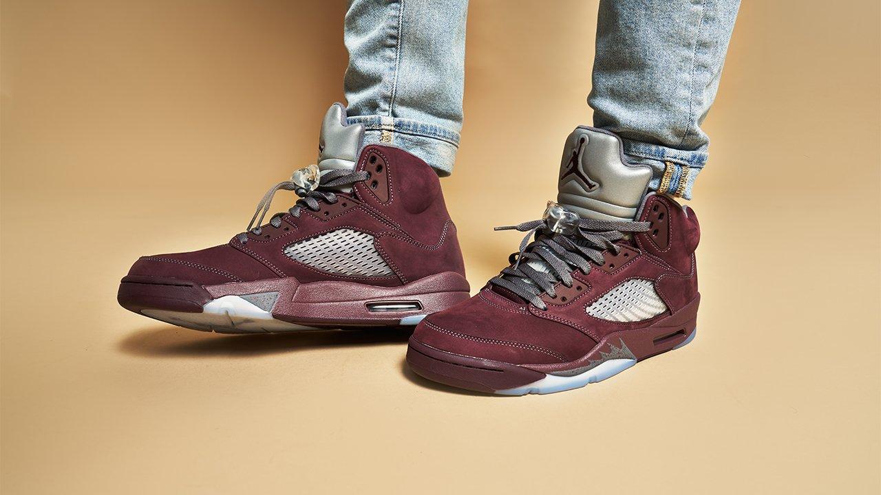 Air jordan 5 clearance maroon