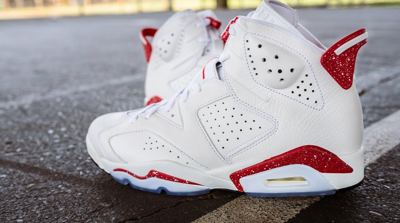 Jordan 6s red and 2024 white