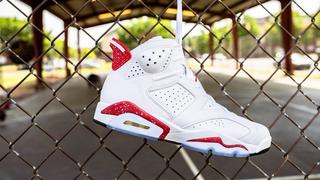 Red and white on sale jordans new release