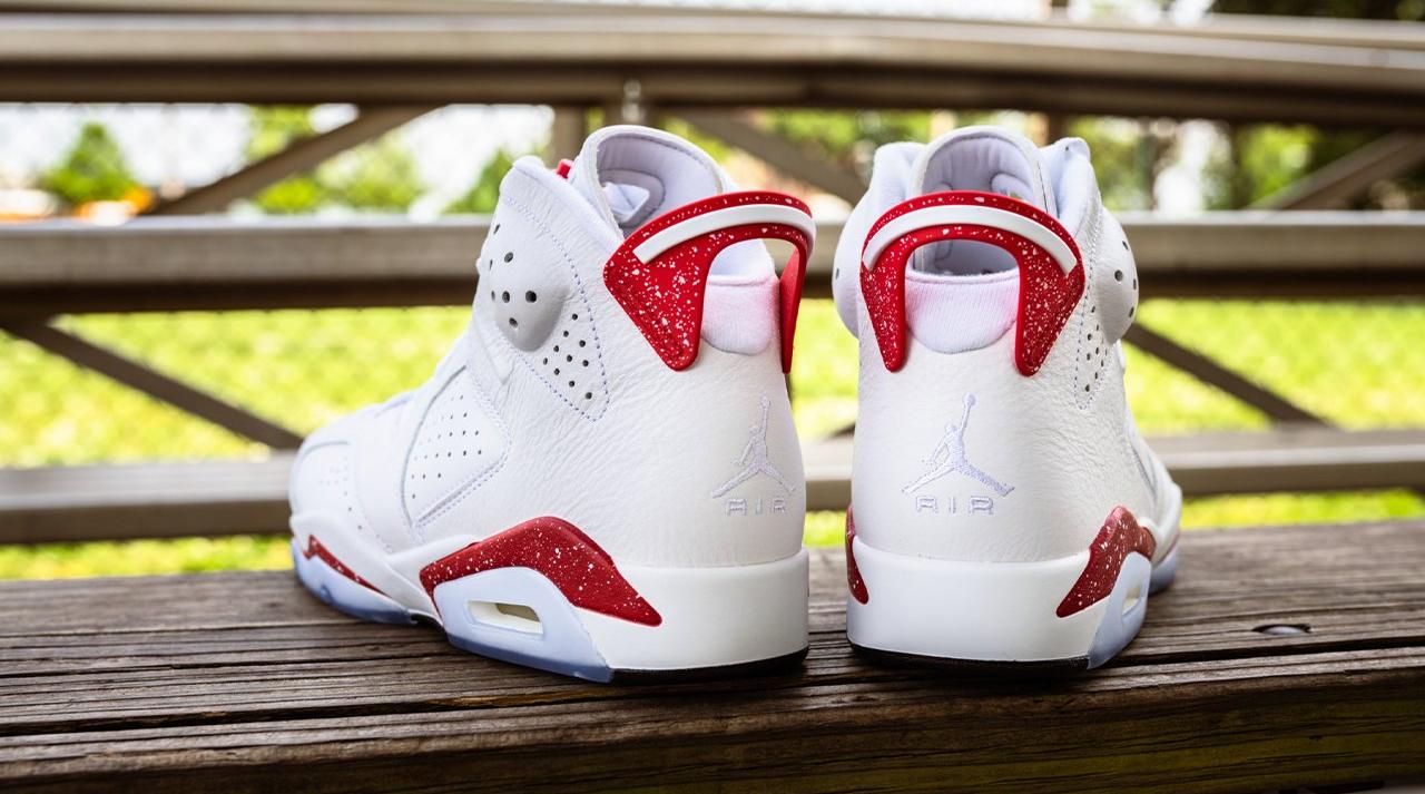 Jordan 6s 2024 red and white