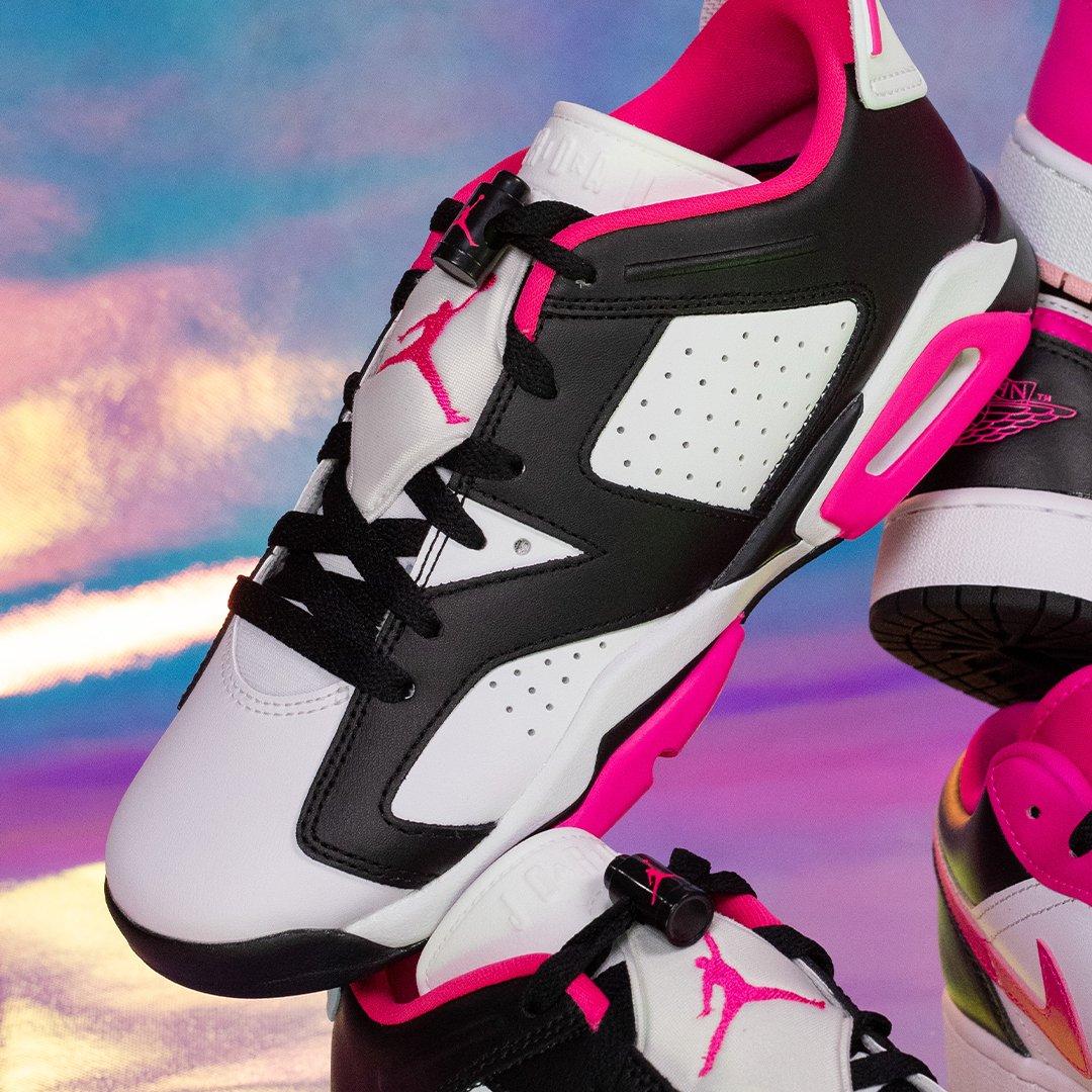 Jordan retro 6 pink white and black online