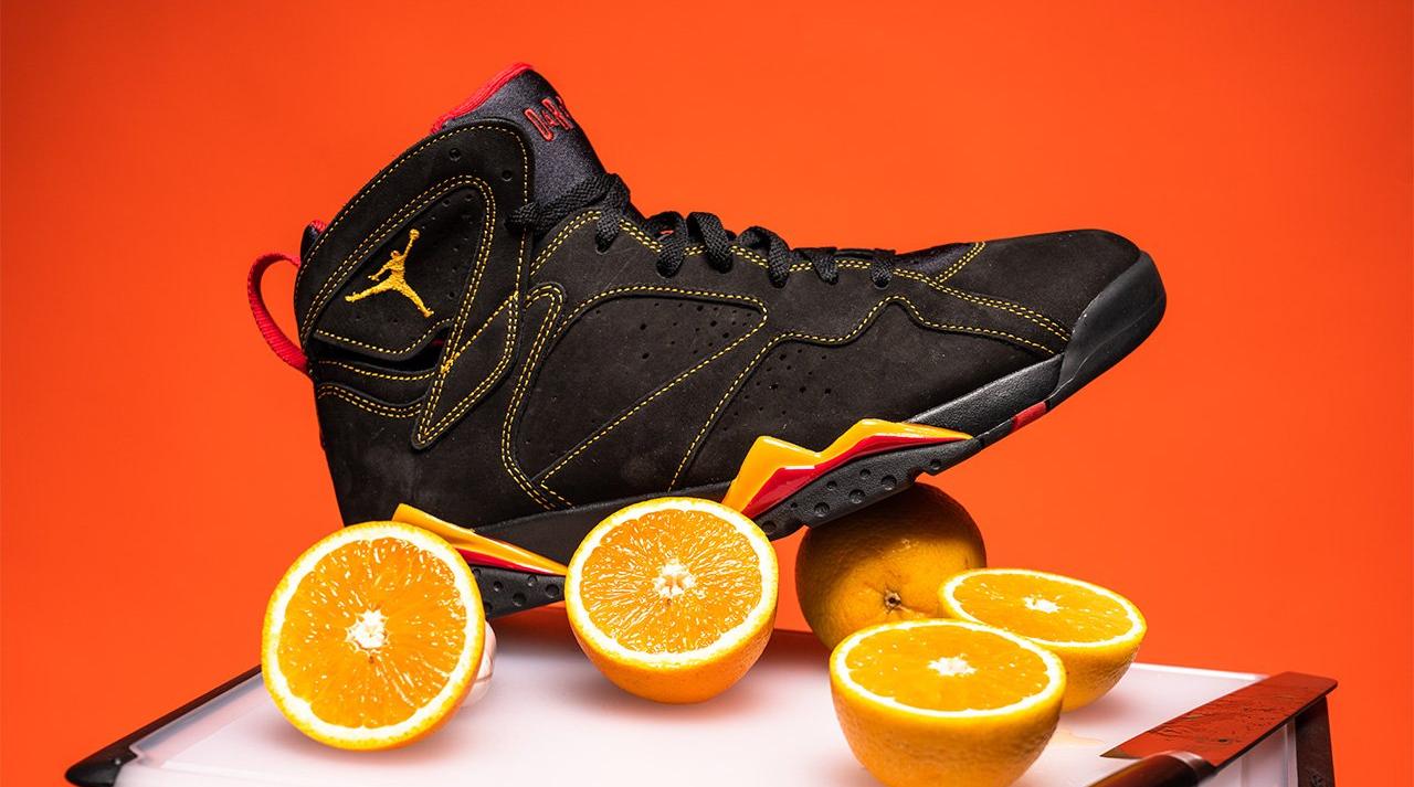 Jordan 7 2024 black and orange