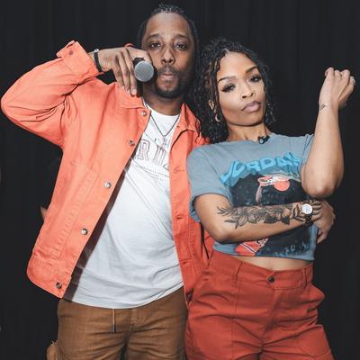 Aja Johnson at Cleared for Takeoff Event with event moderator