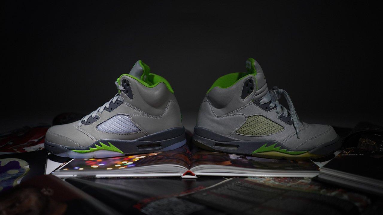 Sneakers Release u0026#8211; Jordan 5 Retro “Green Bean” Menu0026#8217;s u0026#038;  Kidsu0026#8217; Shoe Dropping 5/28