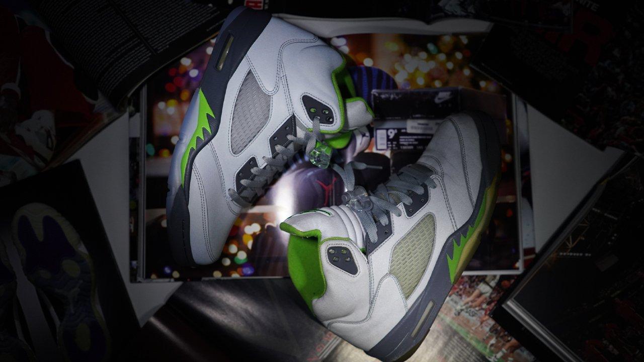 Air Jordan 5 "Green Bean" sneaker toe