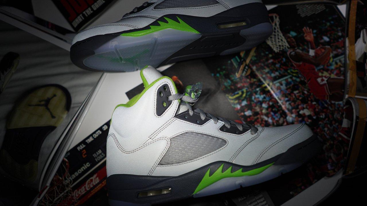 Sneakers Release u0026#8211; Jordan 5 Retro “Green Bean” Menu0026#8217;s u0026#038;  Kidsu0026#8217; Shoe Dropping 5/28