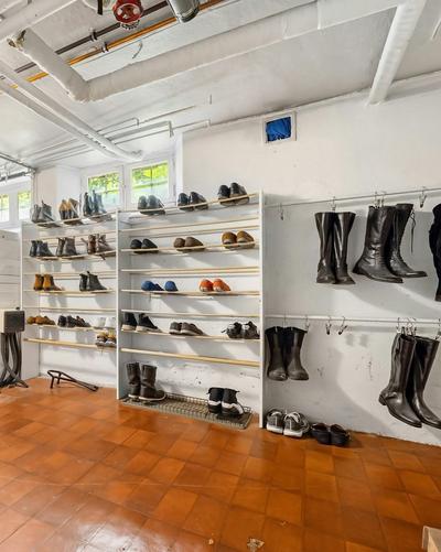 Sorted shoe storage