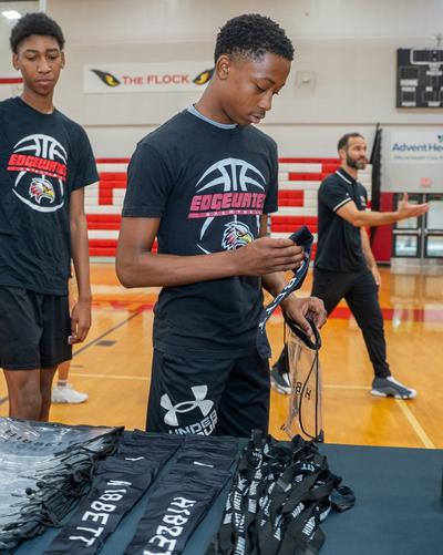 Members of Edgewater basketball program