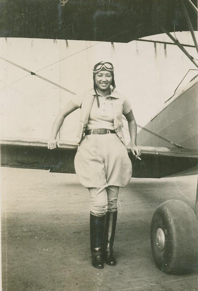 Photo taken from nbcnews.com - Asian American female pilot Hazel Lee in 1932