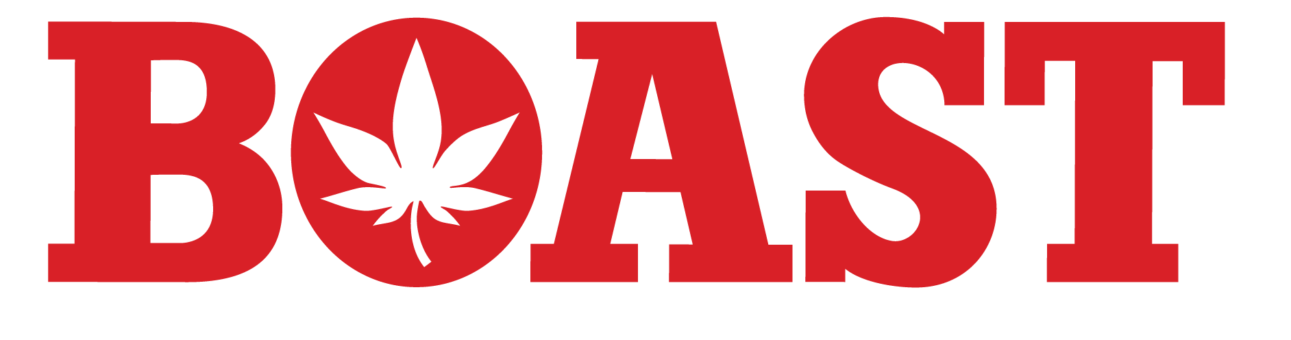 Black shimmer background with BOAST logo overlaid in red.