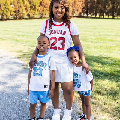 Brittany Kellem with her kids