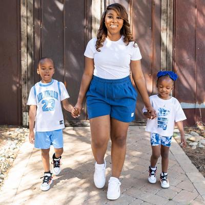 Brittany Kellem with her kids