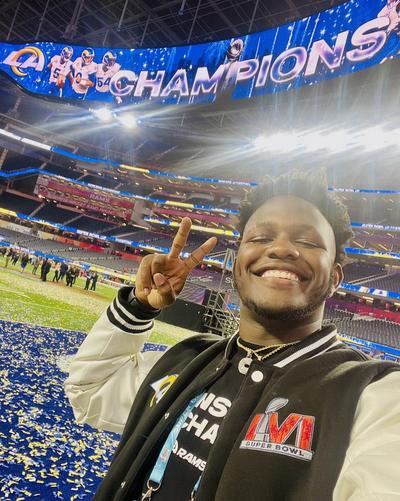 Clifford Taylor at Rams celebration