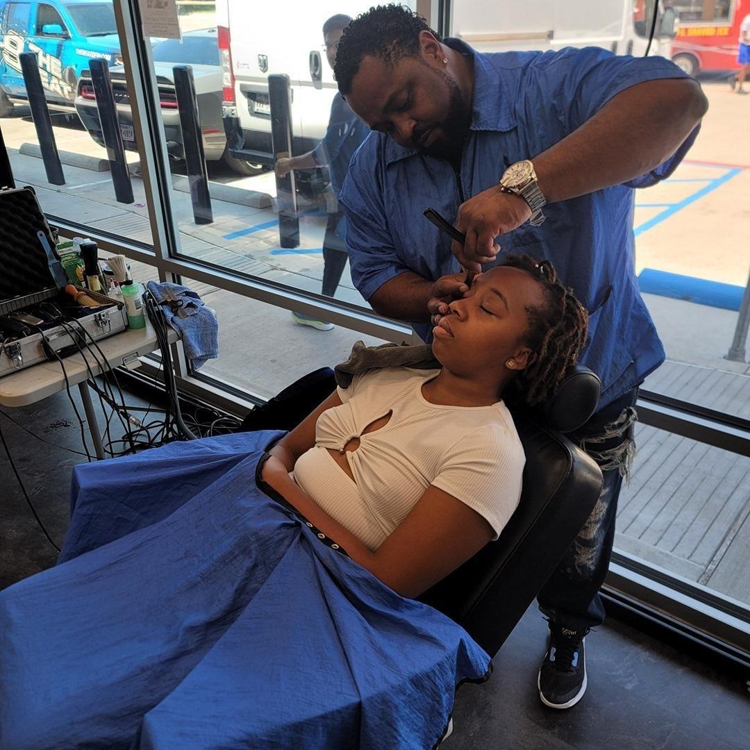 Clips and Kicks Event, kid with adidas bag and gift card - Dallas, TX