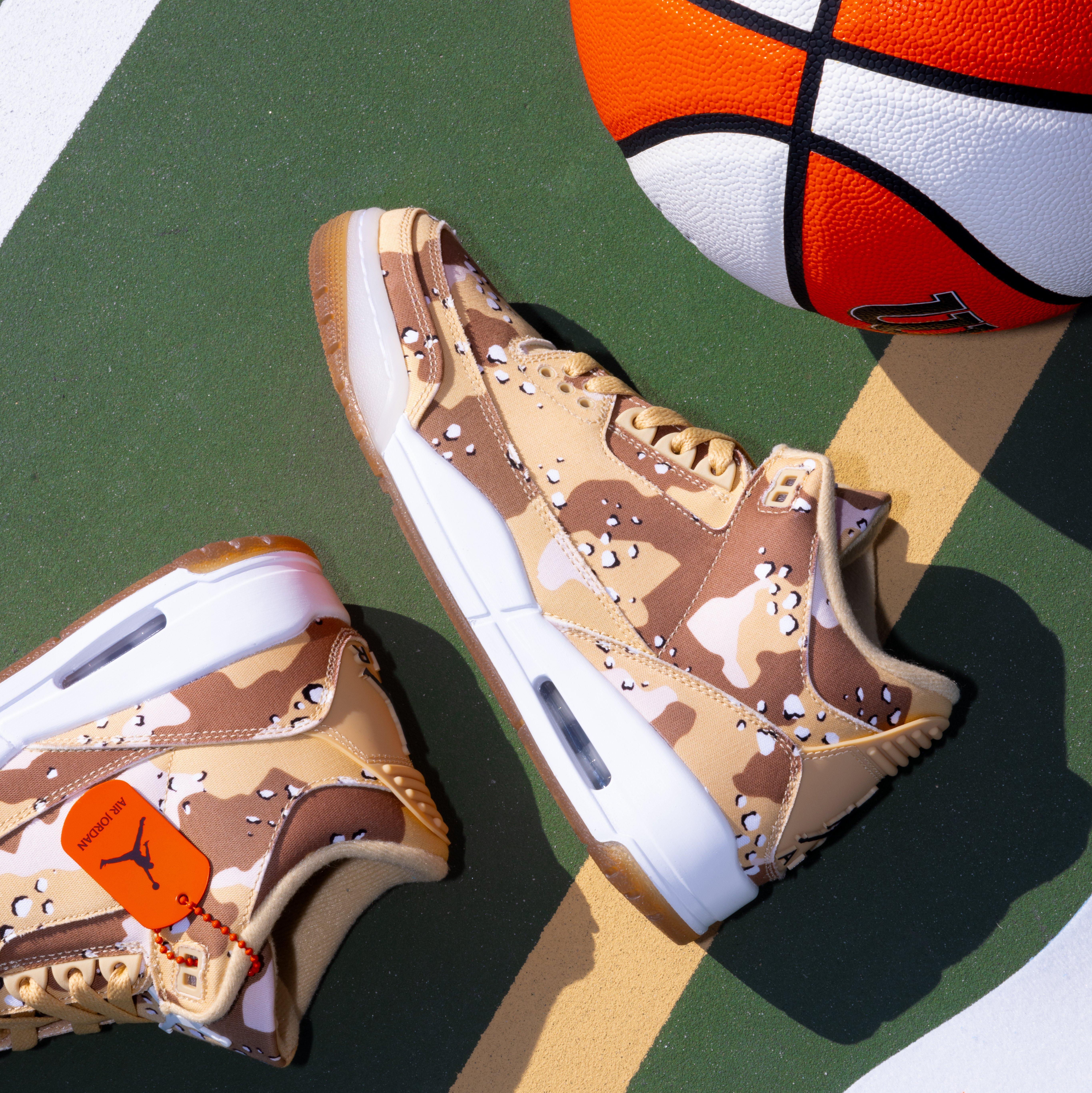 Jordan 3 Retro Tex WNBA "Desert Camo" - Shoes on Court