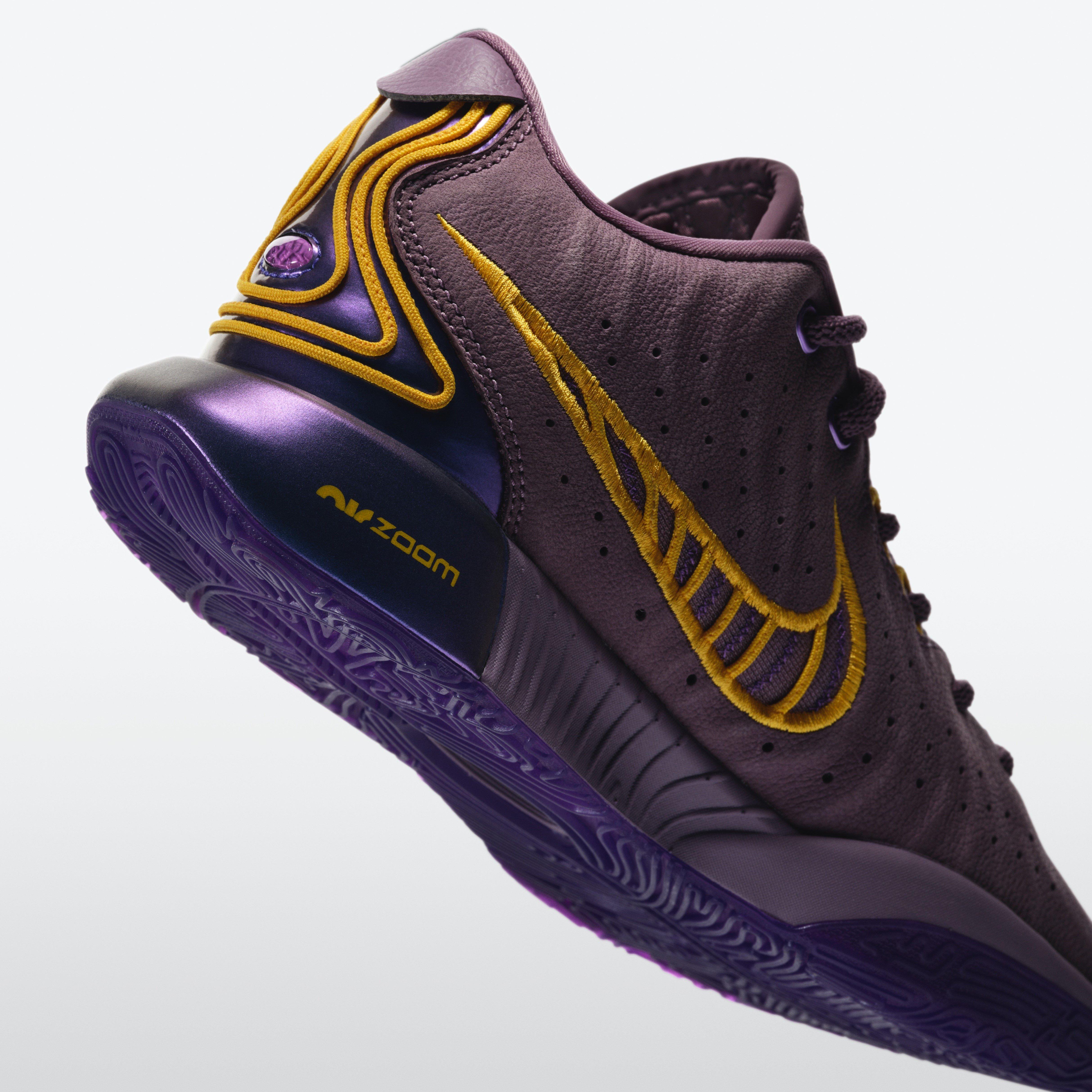 Purple and yellow on sale lebrons