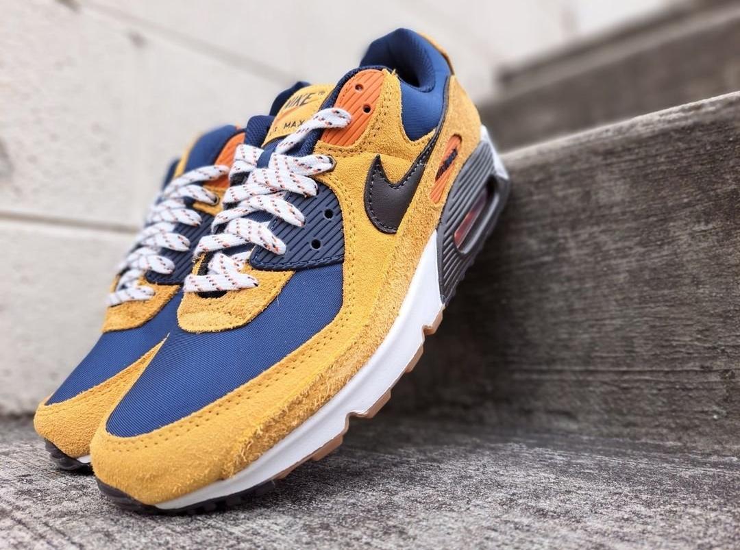 Gold and Blue Air Max 90