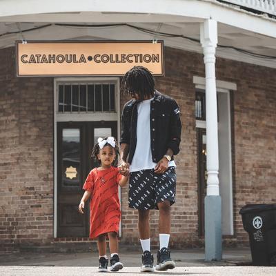 Jerin Beasley walking with daughter.