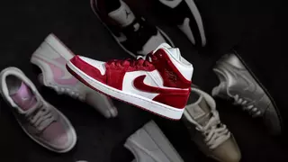 Jordan 1 Low "White/Black/Varsity Red" Men's Shoe