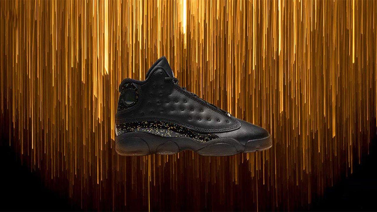 black and gold jordan 13s