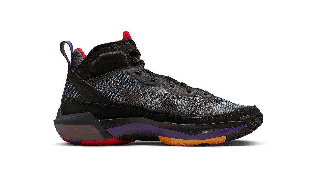 Black purple and red jordans best sale