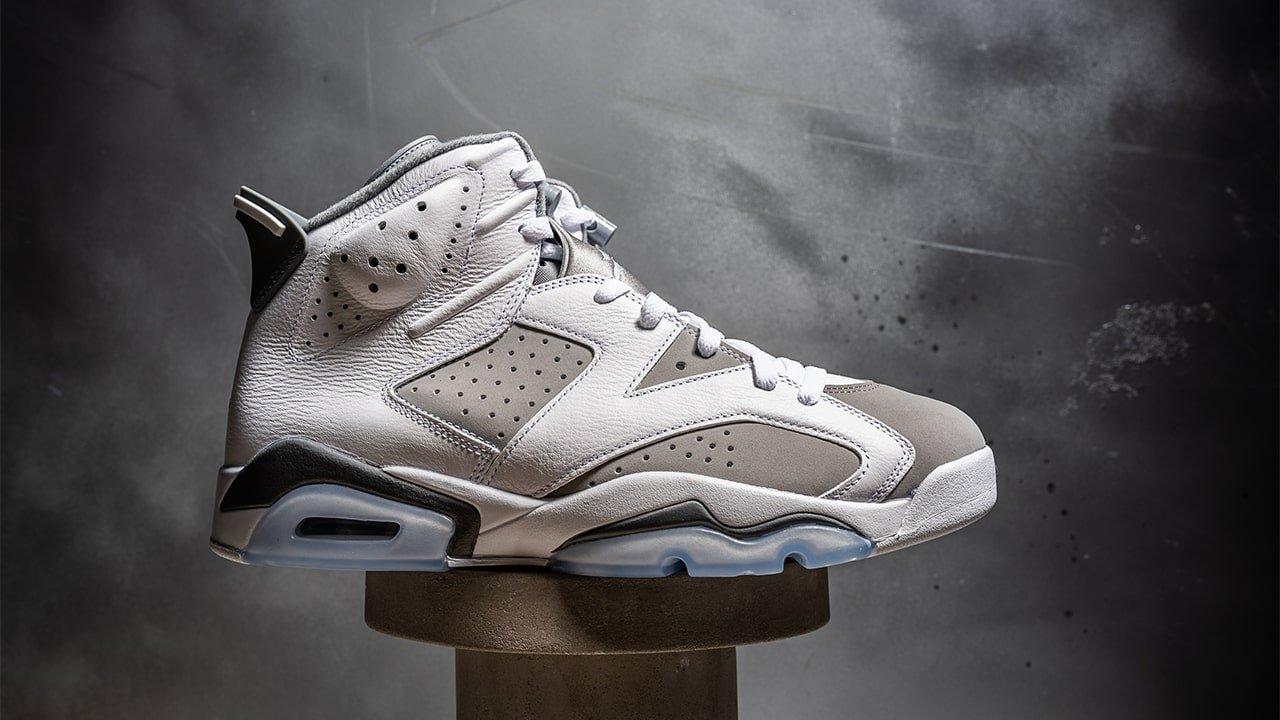 Jordan 6 grey hot sale and white