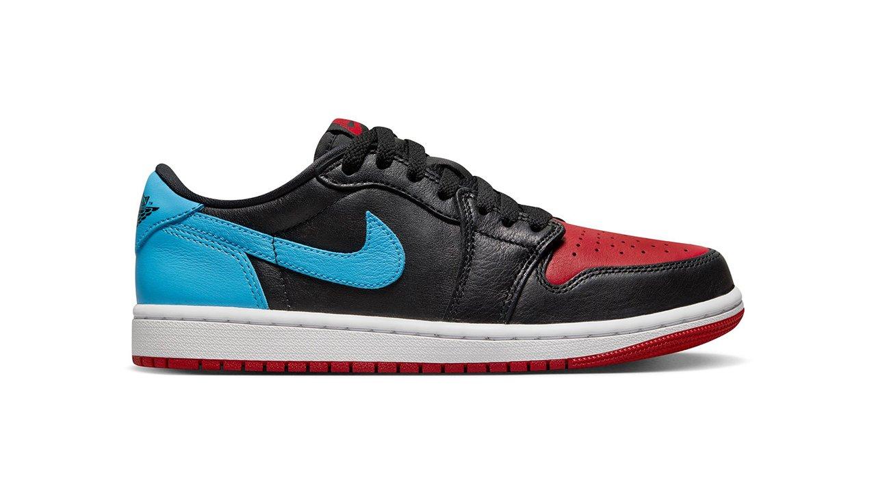 Women's Air Jordan 1 Low OG UNC to Chicago, Black Blue Gym Red / 10