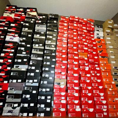 Sneaker Box Wall of 300 sneakers