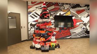 Showcase Your Kicks With a DIY Sneaker Christmas Tree