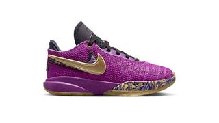 After months of artwork, LeBron dons real purple and gold