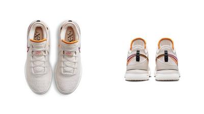 Nike Lebron NXXT Gen "Davinci" top view and heel 