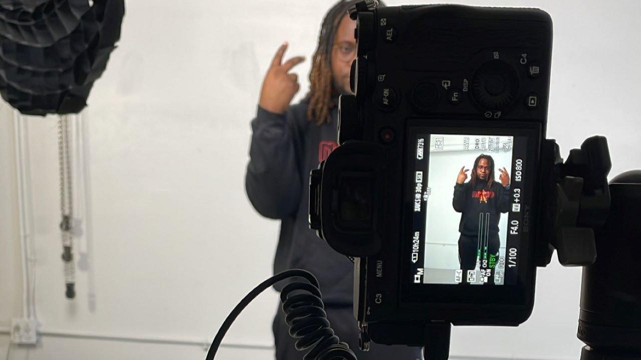 Photo of in-store studio set up at Sub Urban Creative featuring Isaac Nunn