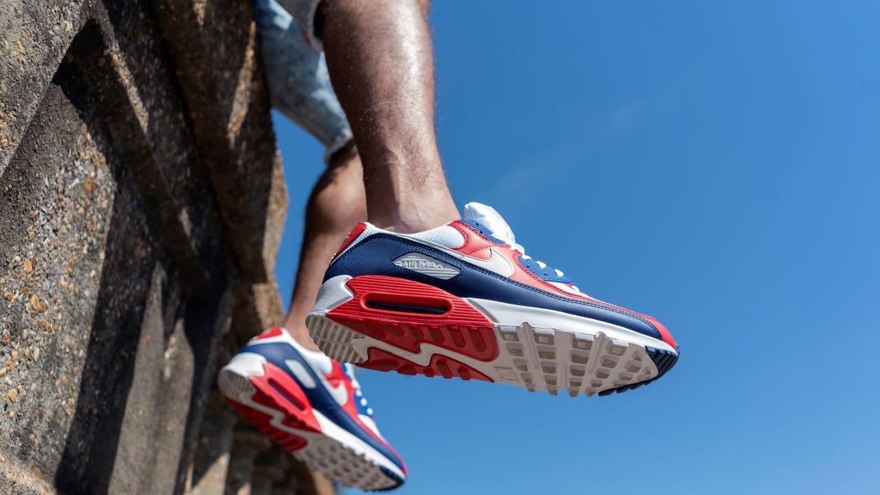 Air max shoes outlet red and blue