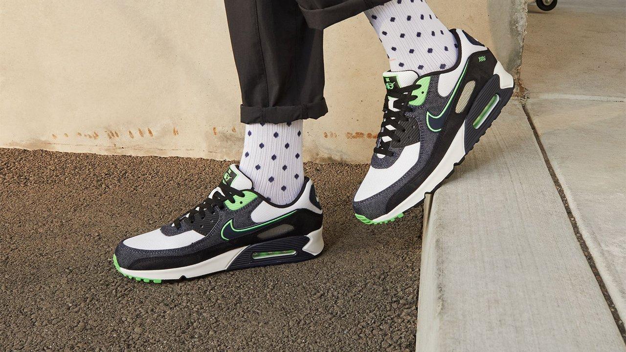 Nike air max shop 90 green white