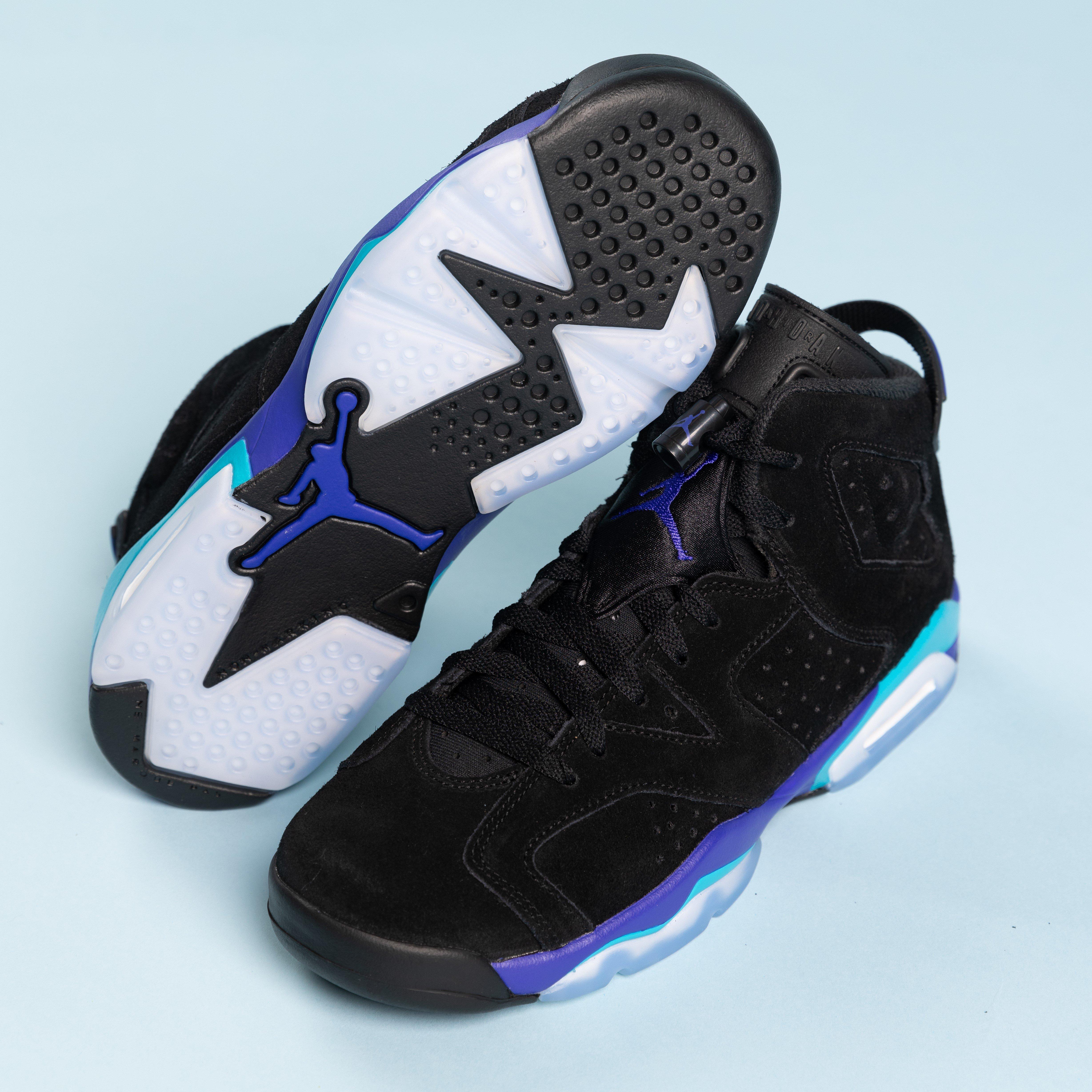 Jordan6 Retro "Aqua" - outsole shot of sneaker